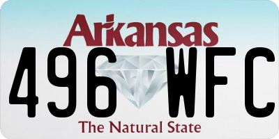 AR license plate 496WFC
