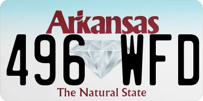 AR license plate 496WFD