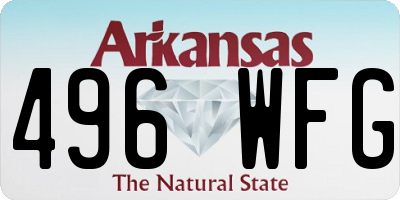 AR license plate 496WFG