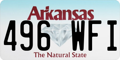 AR license plate 496WFI