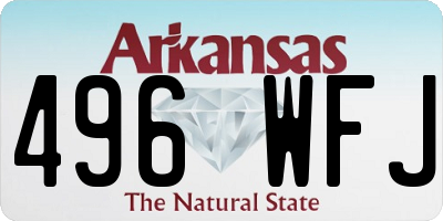 AR license plate 496WFJ