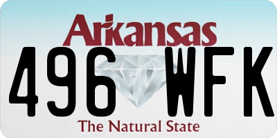 AR license plate 496WFK