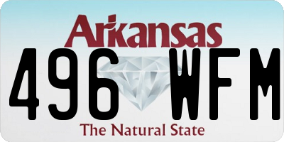 AR license plate 496WFM