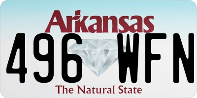 AR license plate 496WFN