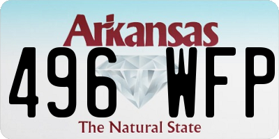 AR license plate 496WFP