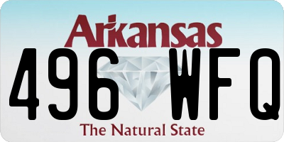 AR license plate 496WFQ