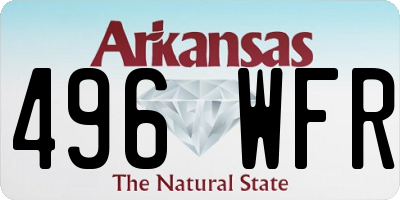 AR license plate 496WFR