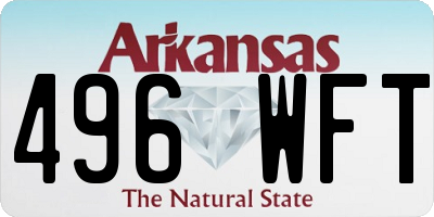 AR license plate 496WFT