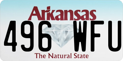 AR license plate 496WFU