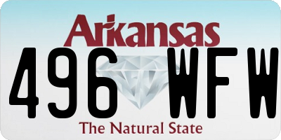 AR license plate 496WFW
