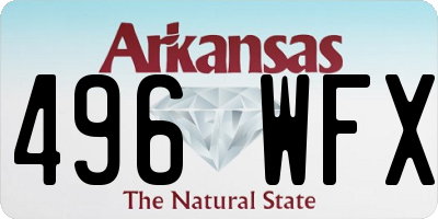 AR license plate 496WFX