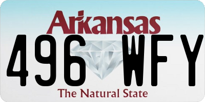 AR license plate 496WFY
