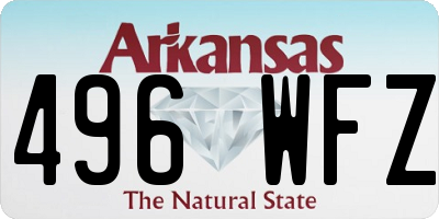 AR license plate 496WFZ