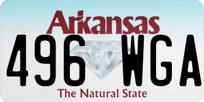 AR license plate 496WGA