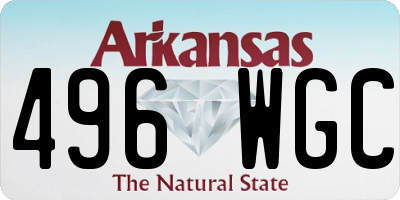 AR license plate 496WGC