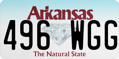 AR license plate 496WGG