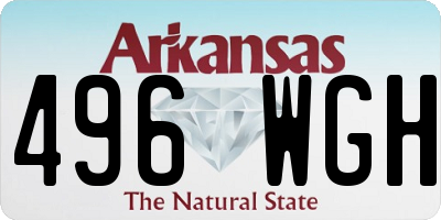 AR license plate 496WGH