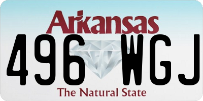 AR license plate 496WGJ