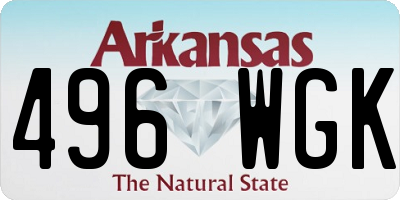 AR license plate 496WGK