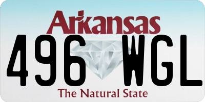 AR license plate 496WGL