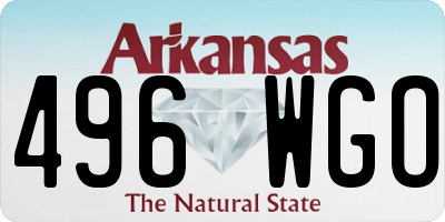 AR license plate 496WGO