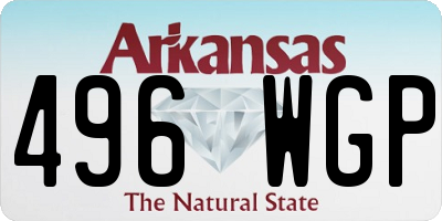 AR license plate 496WGP