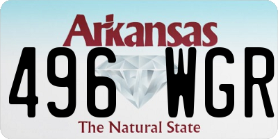 AR license plate 496WGR