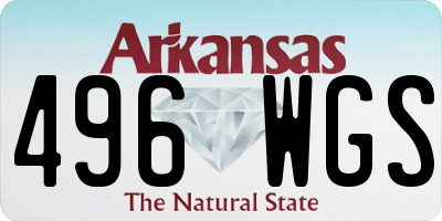 AR license plate 496WGS