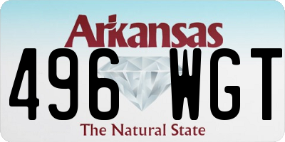 AR license plate 496WGT