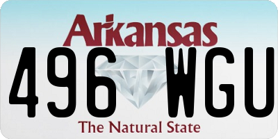 AR license plate 496WGU