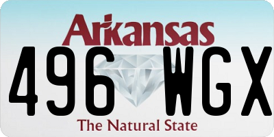 AR license plate 496WGX