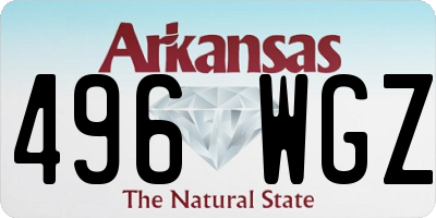 AR license plate 496WGZ