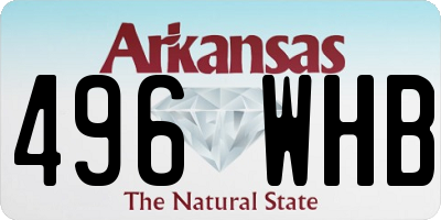 AR license plate 496WHB