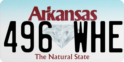 AR license plate 496WHE
