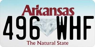 AR license plate 496WHF