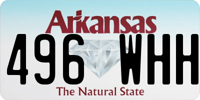 AR license plate 496WHH