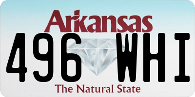 AR license plate 496WHI