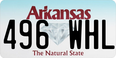 AR license plate 496WHL