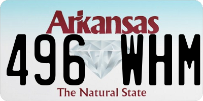 AR license plate 496WHM