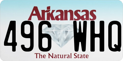 AR license plate 496WHQ