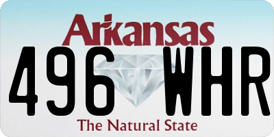 AR license plate 496WHR