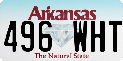 AR license plate 496WHT