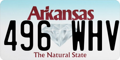 AR license plate 496WHV