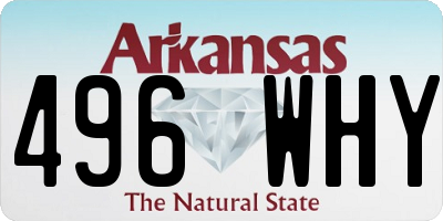AR license plate 496WHY