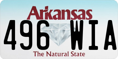 AR license plate 496WIA