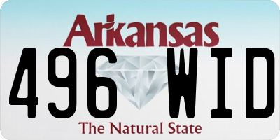 AR license plate 496WID