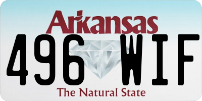 AR license plate 496WIF