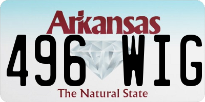 AR license plate 496WIG