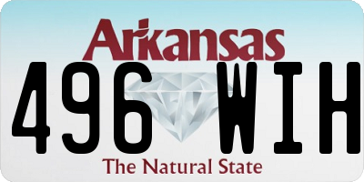 AR license plate 496WIH