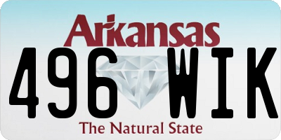AR license plate 496WIK